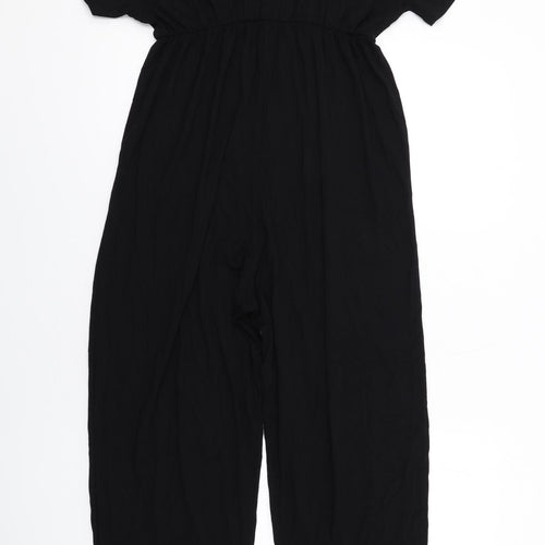 ASOS Womens Black Viscose Jumpsuit One-Piece Size 8 L27 in Pullover