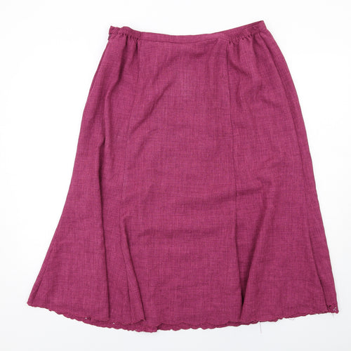 Eastex Womens Purple Polyester A-Line Skirt Size 18 Zip