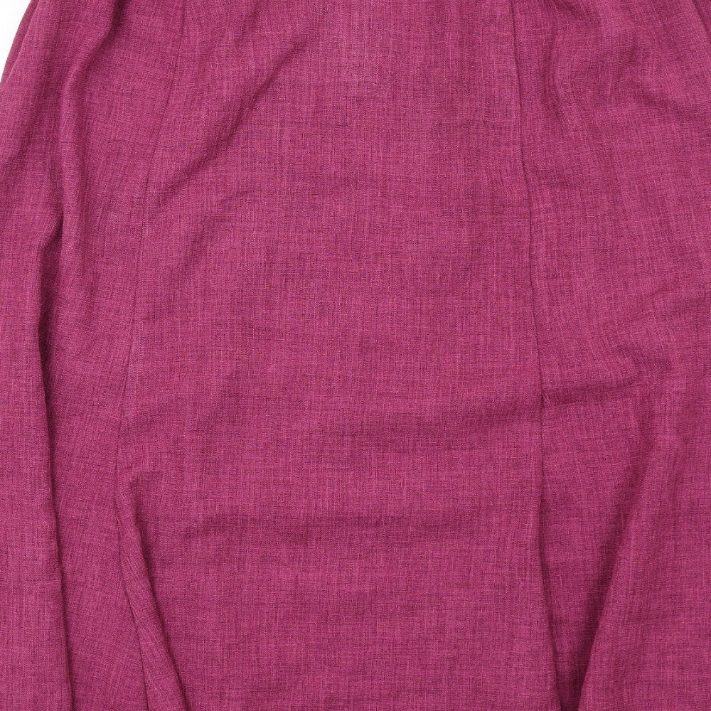 Eastex Womens Purple Polyester A-Line Skirt Size 18 Zip