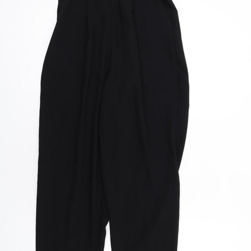 Topshop Womens Black Polyester Jumpsuit One-Piece Size 8 L29 in Zip