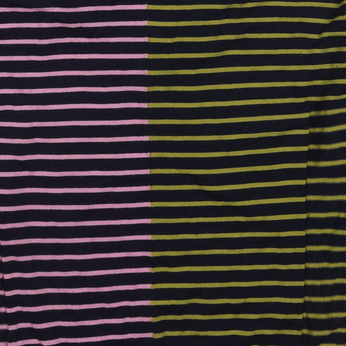 Marks and Spencer Womens Multicoloured V-Neck Striped Wool Pullover Jumper Size M