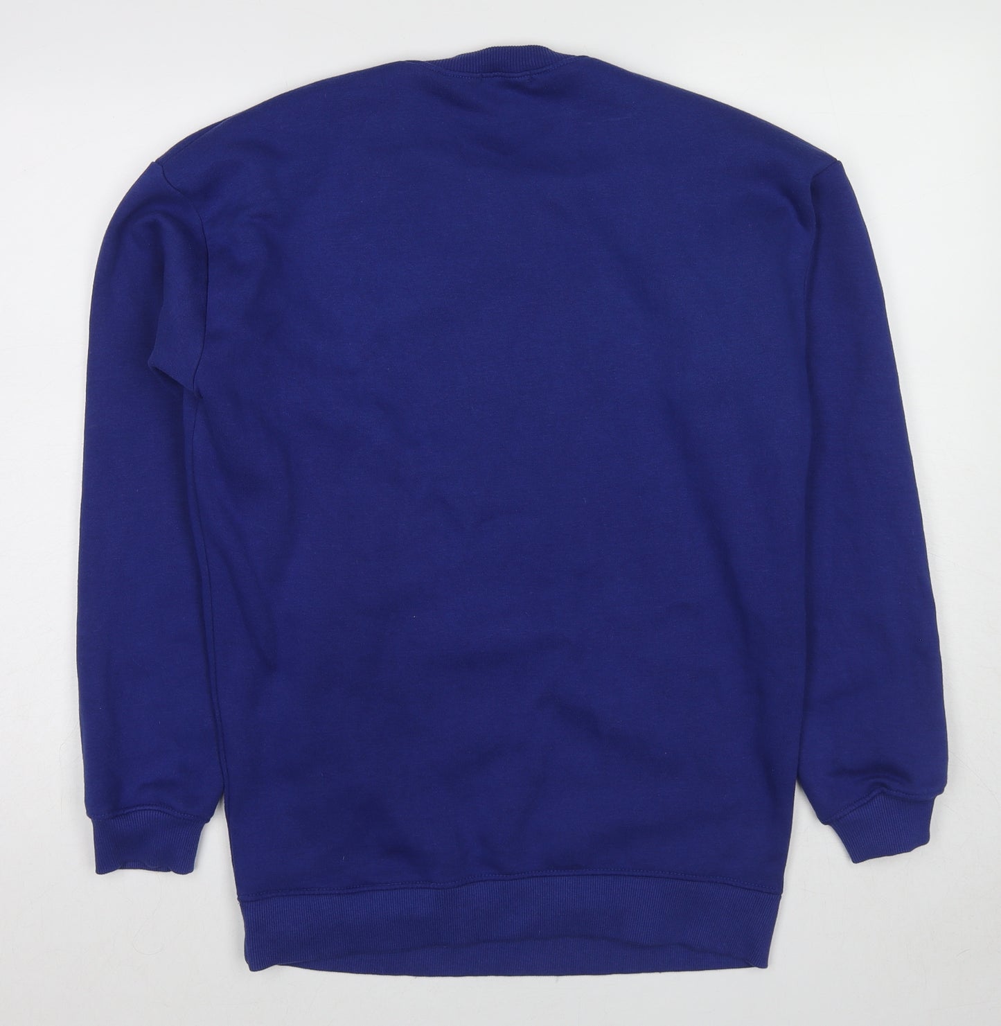 PRETTYLITTLETHING Womens Blue Cotton Pullover Sweatshirt Size S