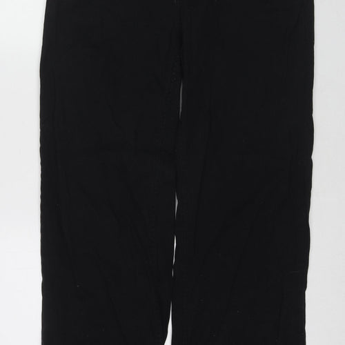 Divided Womens Black Cotton Wide-Leg Jeans Size 12 L30 in Regular Zip