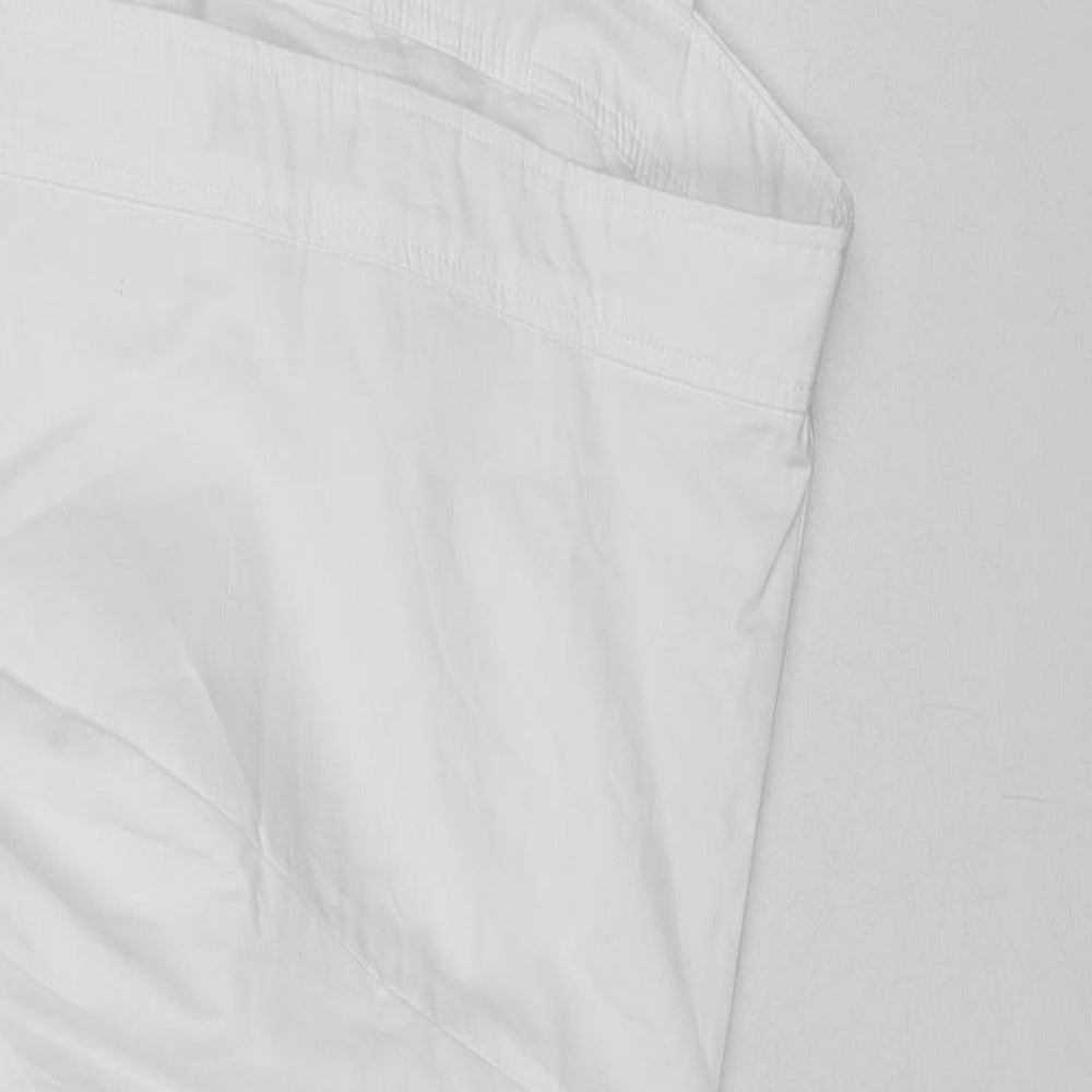 Zara Womens White Cotton Cropped Tank Size L Halter