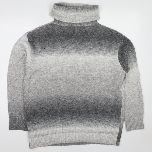 Marks and Spencer Womens Grey Roll Neck Acrylic Pullover Jumper Size M