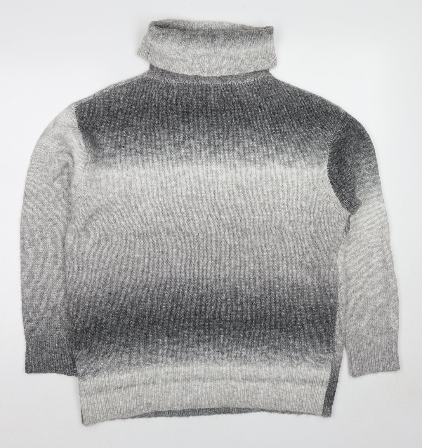 Marks and Spencer Womens Grey Roll Neck Acrylic Pullover Jumper Size M