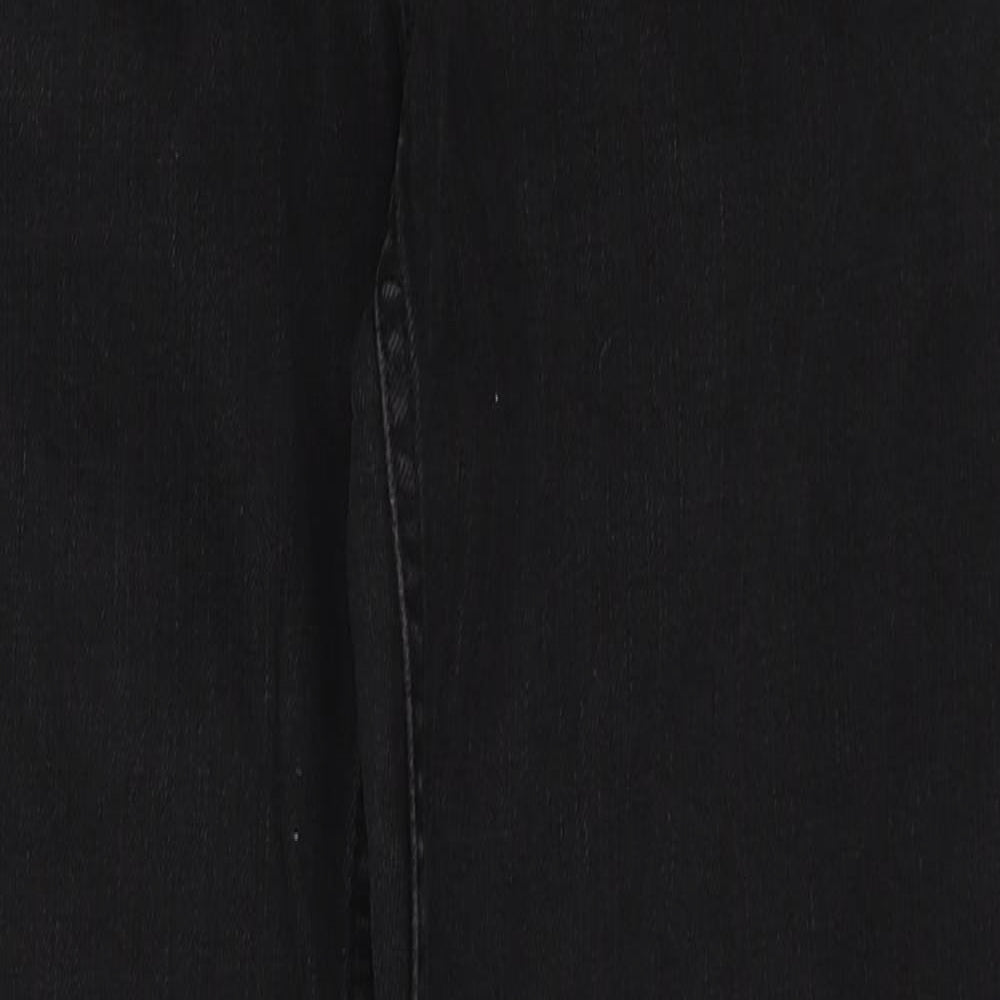 Ted Baker Womens Black Cotton Straight Jeans Size 26 in L28 in Regular Zip