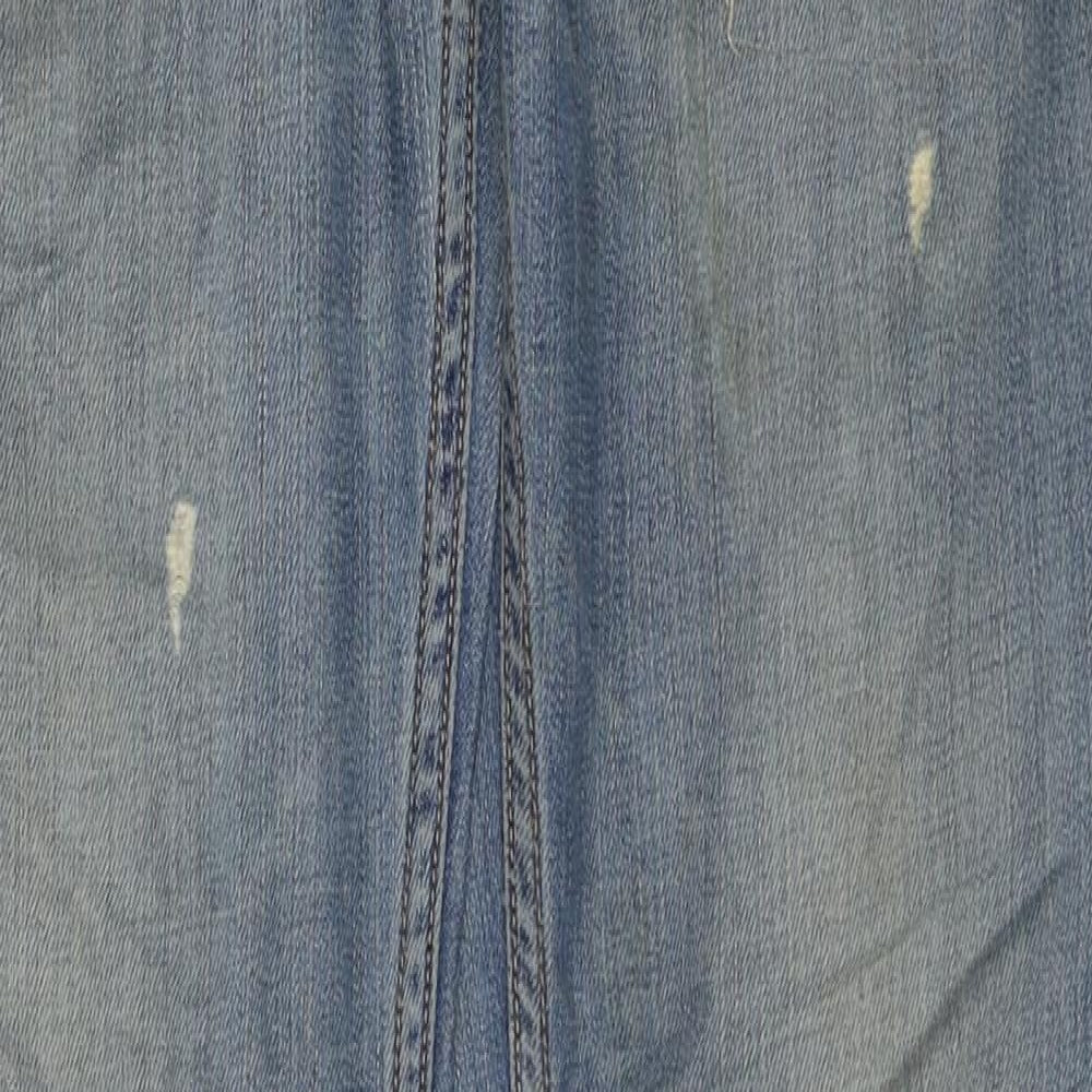 Hilfiger Denim Mens Blue Cotton Straight Jeans Size 30 in L34 in Regular Zip