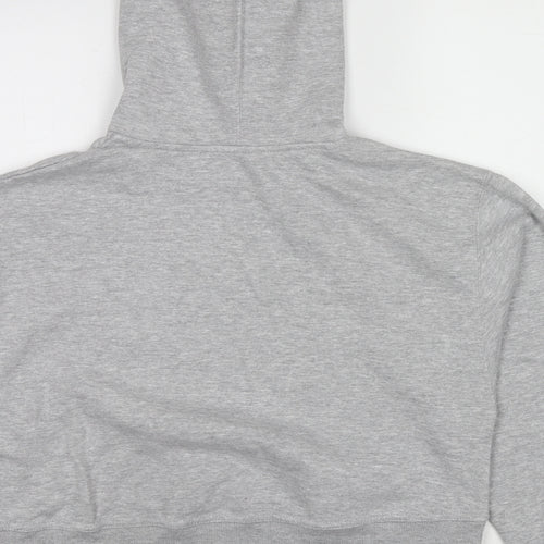 Zara Womens Grey Cotton Pullover Hoodie Size S Pullover