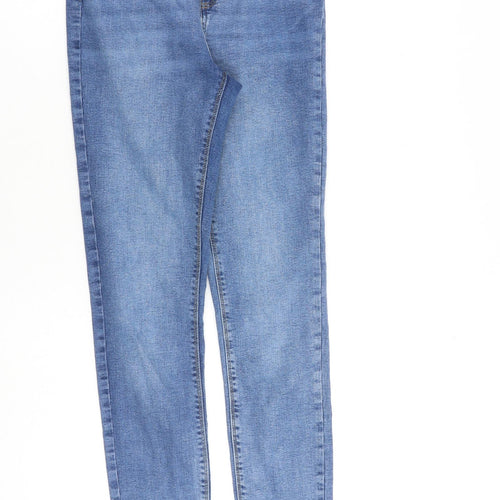 Denim & Co. Womens Blue Cotton Skinny Jeans Size 10 L27 in Regular Zip
