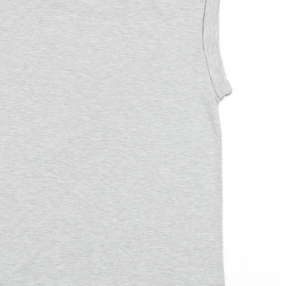 Silent Theory Womens Grey Cotton Basic T-Shirt Size 8 Round Neck