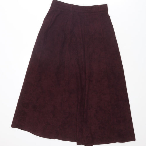 C&A Womens Purple Polyester Swing Skirt Size 10 Zip