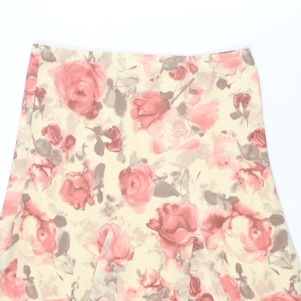 Autonomy Womens Multicoloured Floral Polyester Swing Skirt Size 14