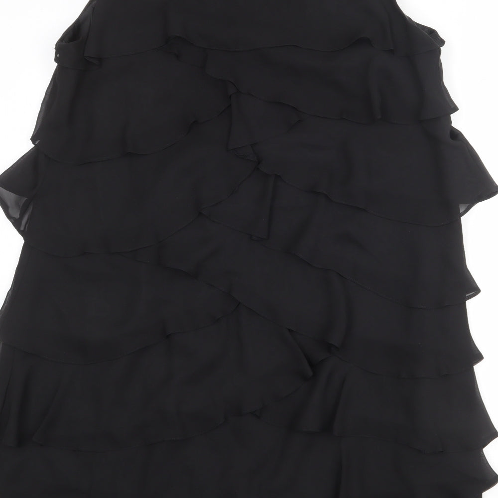 Debenhams Womens Black Polyester Tank Dress Size 18 Round Neck Pullover
