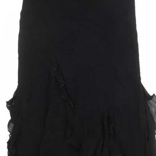 Autograph Womens Black Viscose A-Line Skirt Size 14