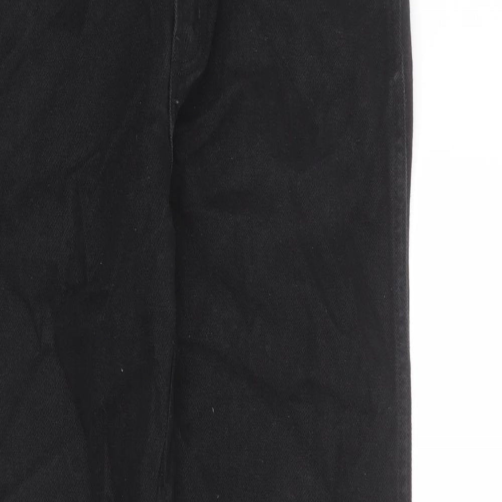 Wrangler Mens Black Cotton Straight Jeans Size 30 in L30 in Regular Zip