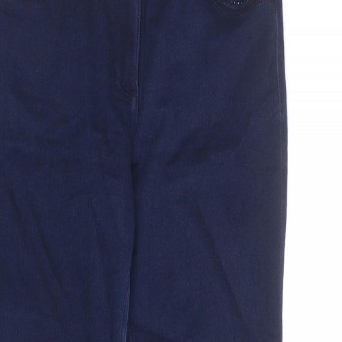 Per Una Womens Blue Cotton Straight Jeans Size 28 in L28 in Regular Zip
