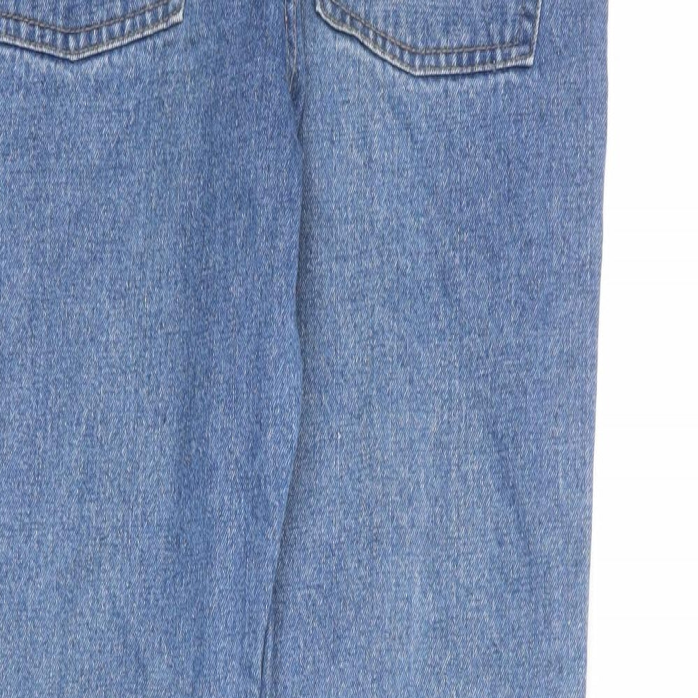 Denim & Co. Mens Blue Cotton Wide-Leg Jeans Size 32 in L32 in Regular Zip
