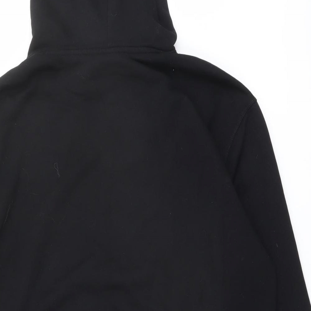 H&M Mens Black Cotton Pullover Hoodie Size L
