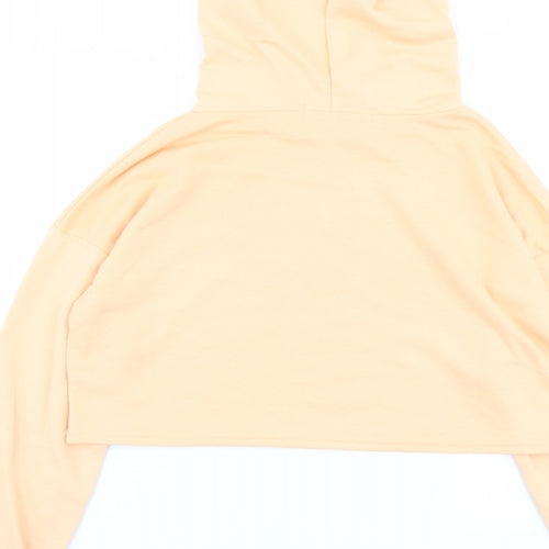 VAI 21 Womens Orange Cotton Pullover Hoodie Size 10 Pullover