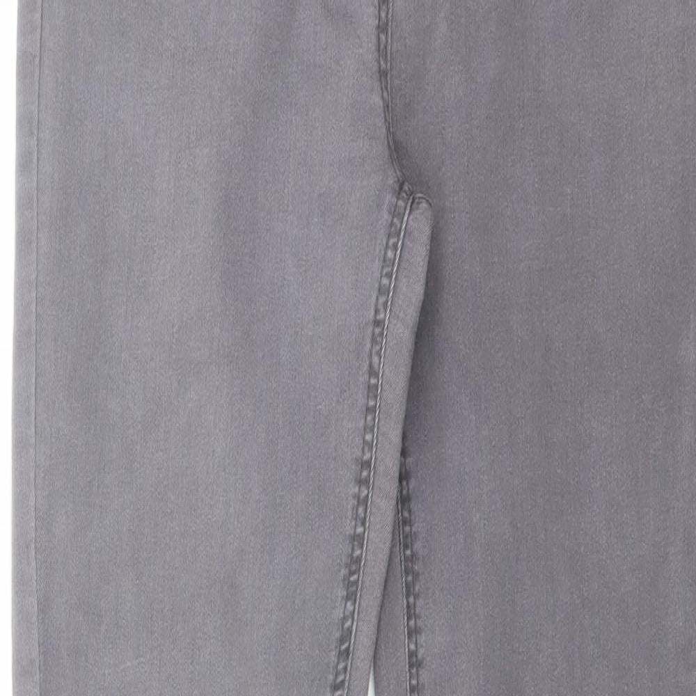 George Womens Grey Cotton Skinny Jeans Size 12 L30 in Regular Button