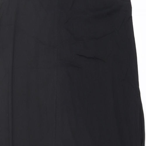 Marks and Spencer Womens Black Cotton Maxi Size 18 Round Neck Pullover