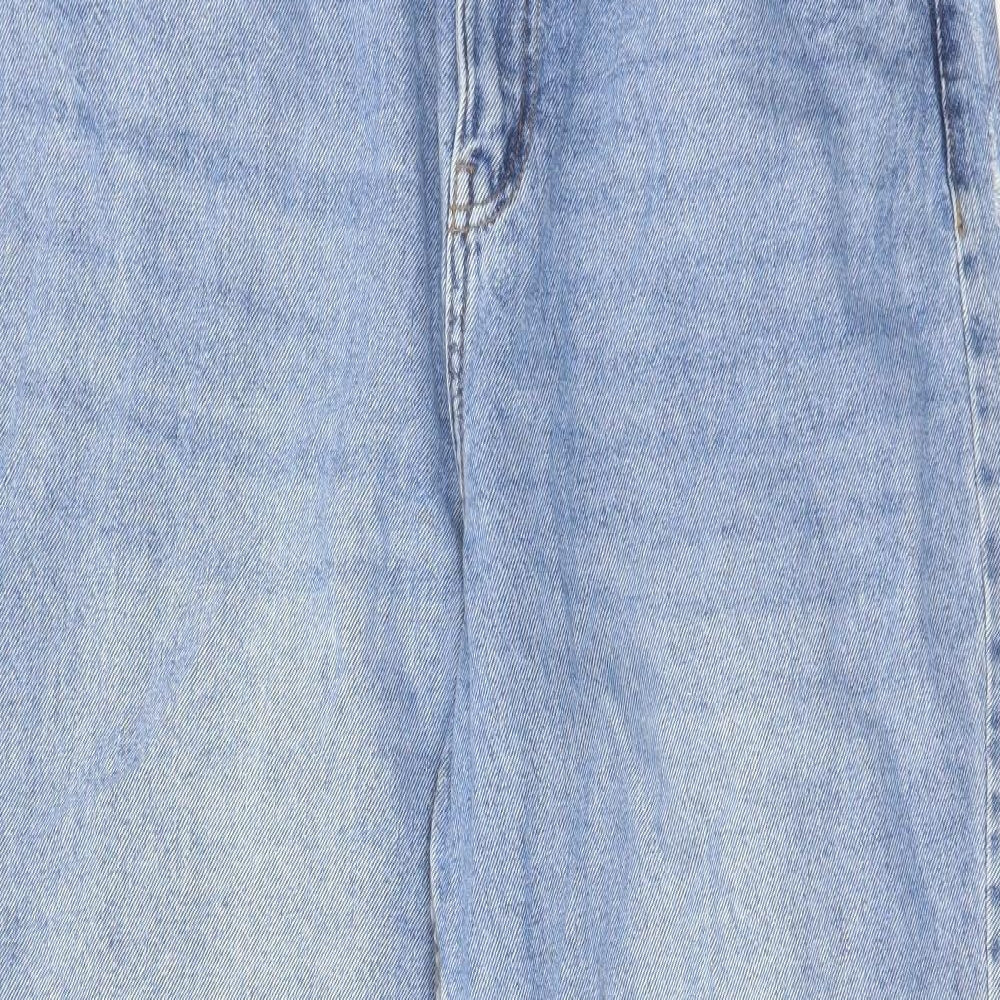 Denim & Co. Womens Blue Cotton Tapered Jeans Size 16 L27 in Regular Zip