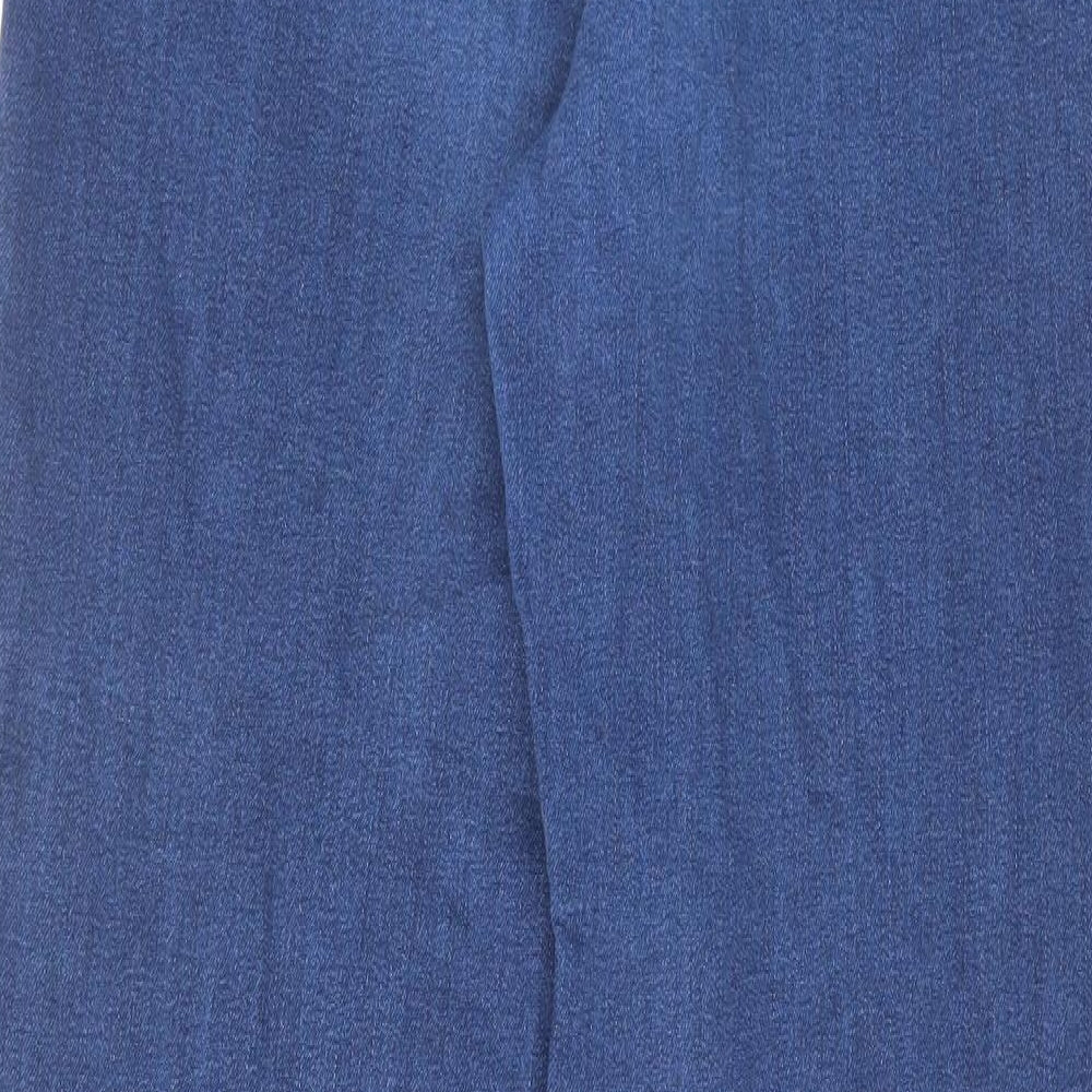 Seasalt Womens Blue Cotton Straight Jeans Size 12 L28 in Regular Button