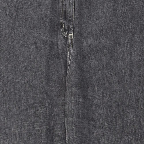 East Coast Womens Grey Cotton Straight Jeans Size 16 L27 in Regular Zip