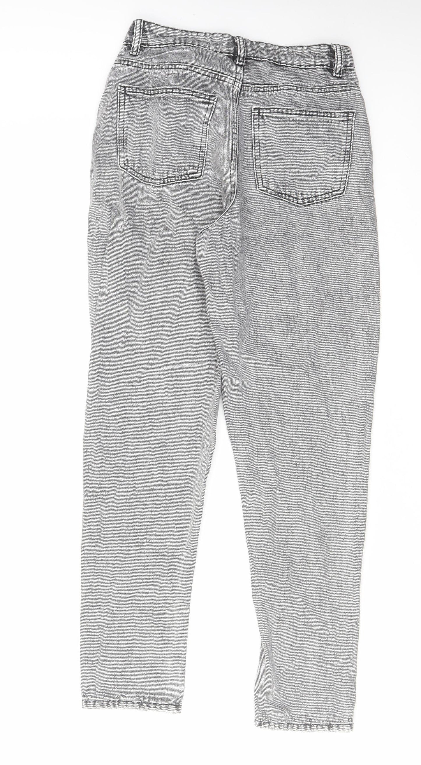 Denim & Co. Womens Grey Cotton Skinny Jeans Size 6 L28 in Regular Zip
