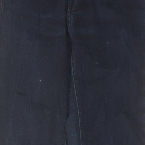 Disco Womens Blue Cotton Straight Jeans Size 8 L26 in Regular Zip