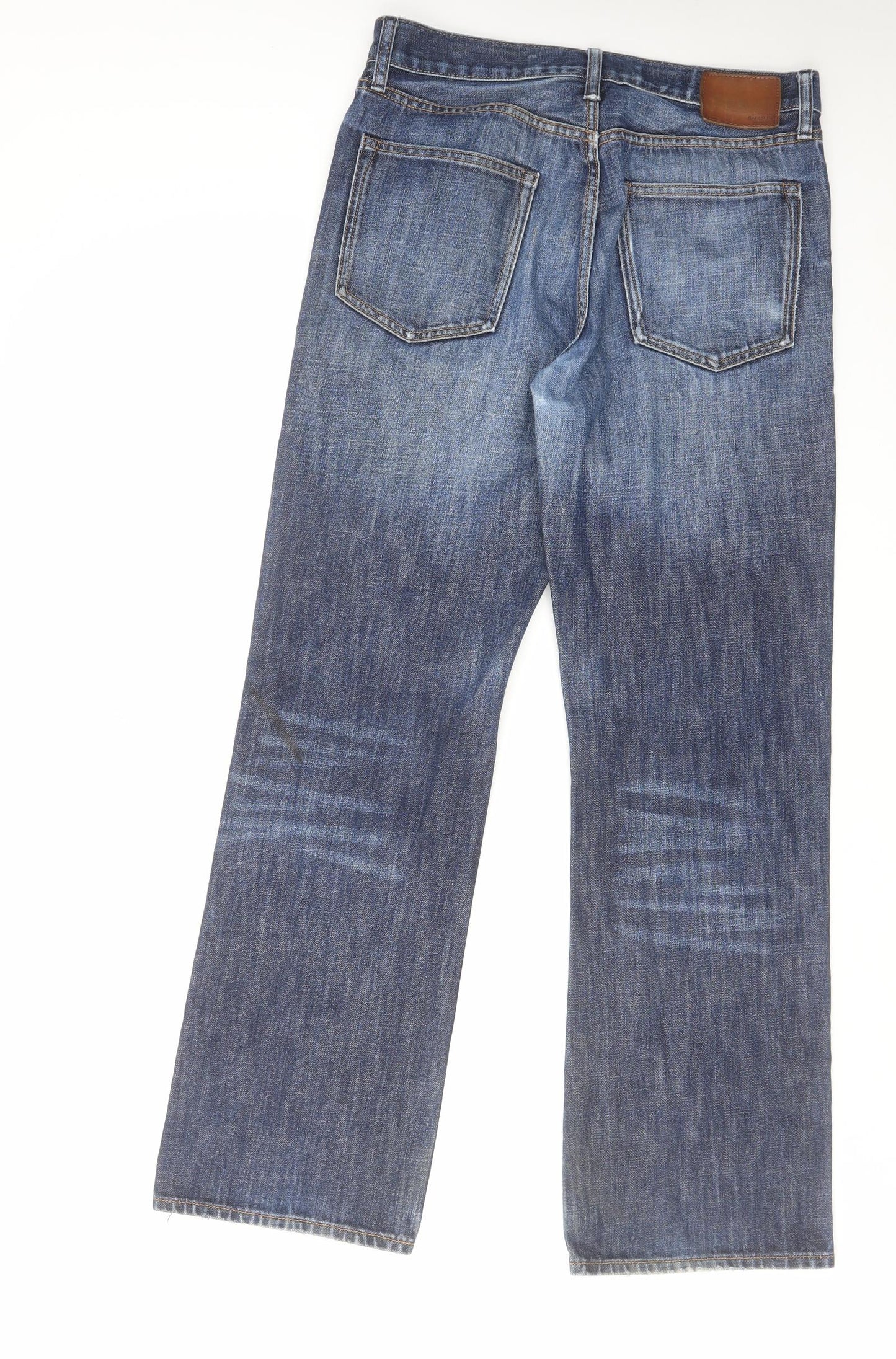 Gap Mens Blue Cotton Bootcut Jeans Size 32 in L32 in Regular Zip