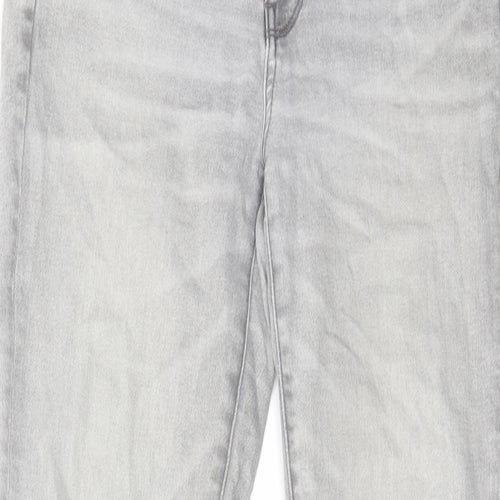 American Eagle Outfitters Womens Grey Cotton Skinny Jeans Size 10 L30 in Regular Zip