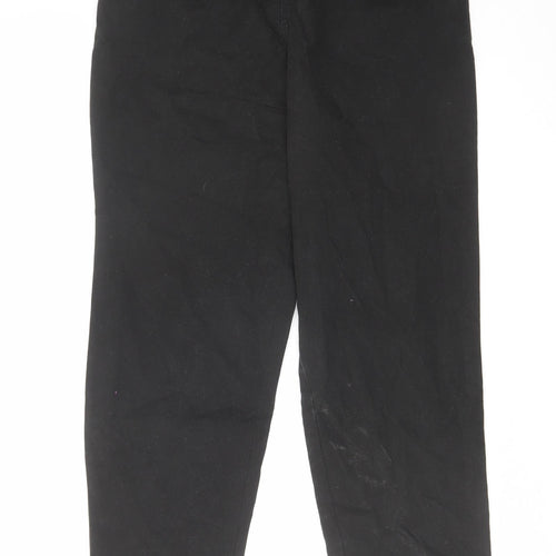 ASOS Womens Black Cotton Straight Jeans Size 8 L28 in Regular Zip