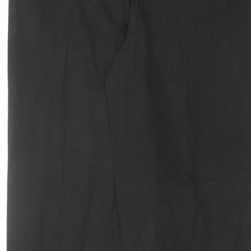 ASOS Womens Black Cotton Straight Jeans Size 8 L28 in Regular Zip