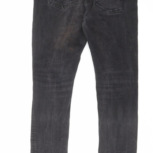 DML Jeans Mens Black Cotton Skinny Jeans Size 34 in L30 in Regular Zip