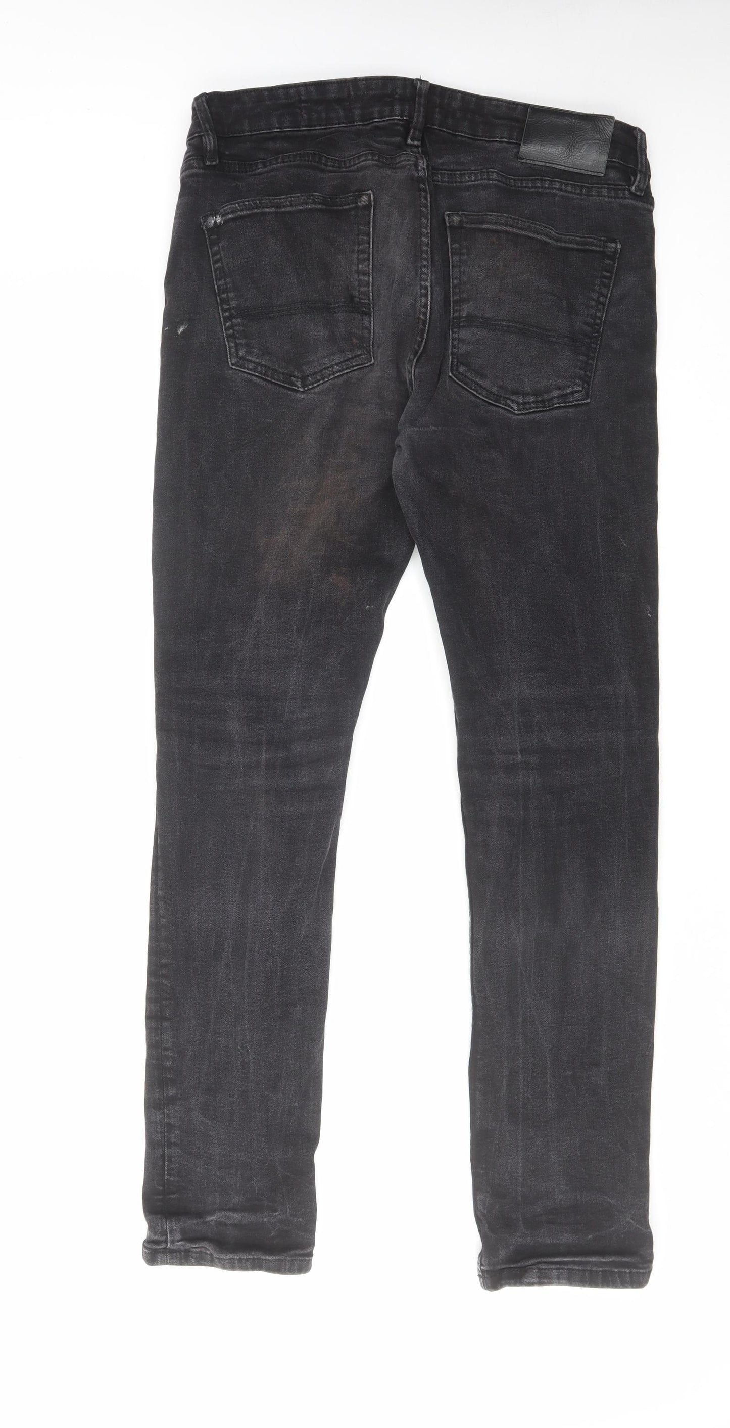 DML Jeans Mens Black Cotton Skinny Jeans Size 34 in L30 in Regular Zip