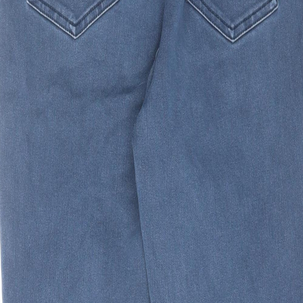 TU Womens Blue Cotton Skinny Jeans Size 14 L29 in Regular Zip