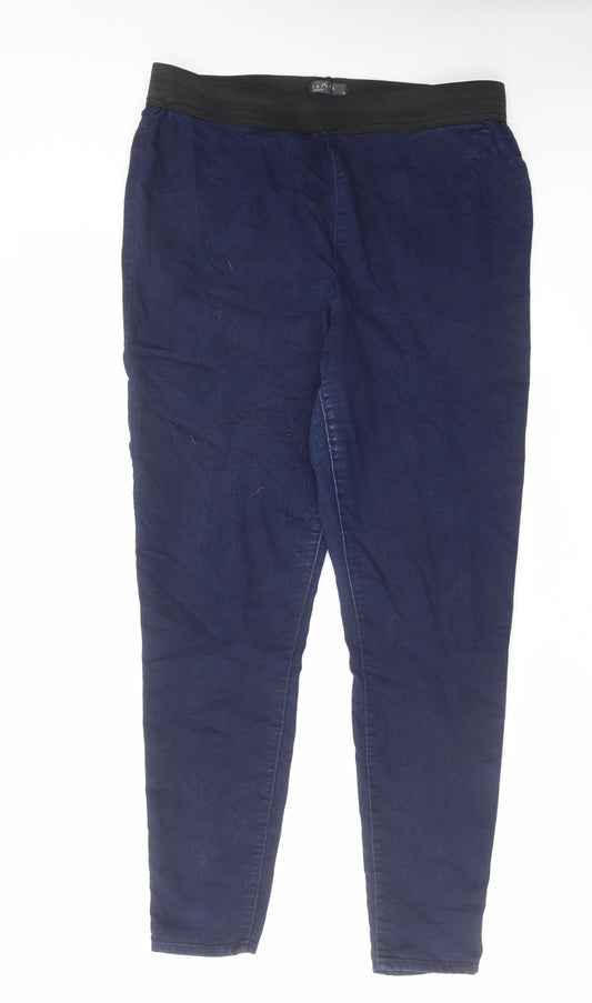Papaya Womens Blue Cotton Jegging Jeans Size 14 L29 in Regular