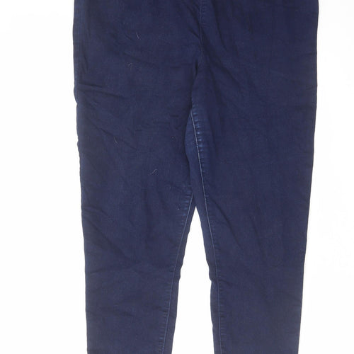 Papaya Womens Blue Cotton Jegging Jeans Size 14 L29 in Regular