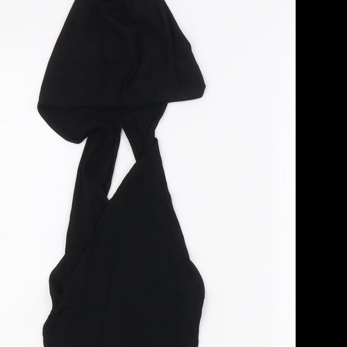Zara Womens Black Viscose Bodysuit One-Piece Size XS Button