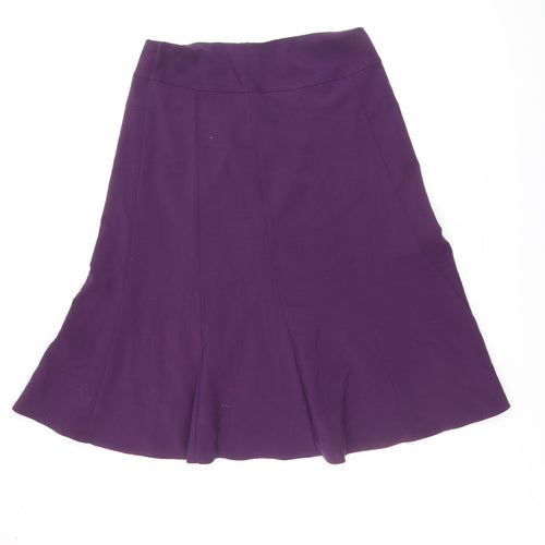 Bonmarché Womens Purple Polyester Swing Skirt Size 14
