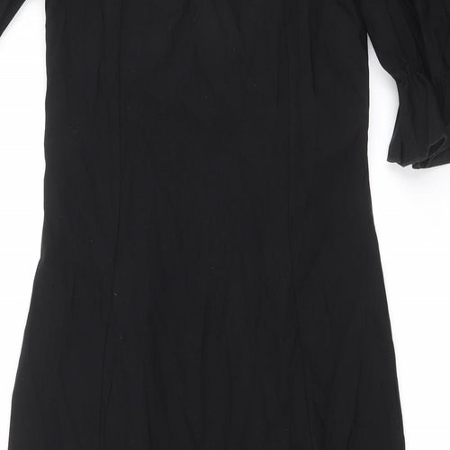 I SAW IT FIRST Womens Black Polyester Bodycon Size 10 Sweetheart Pullover