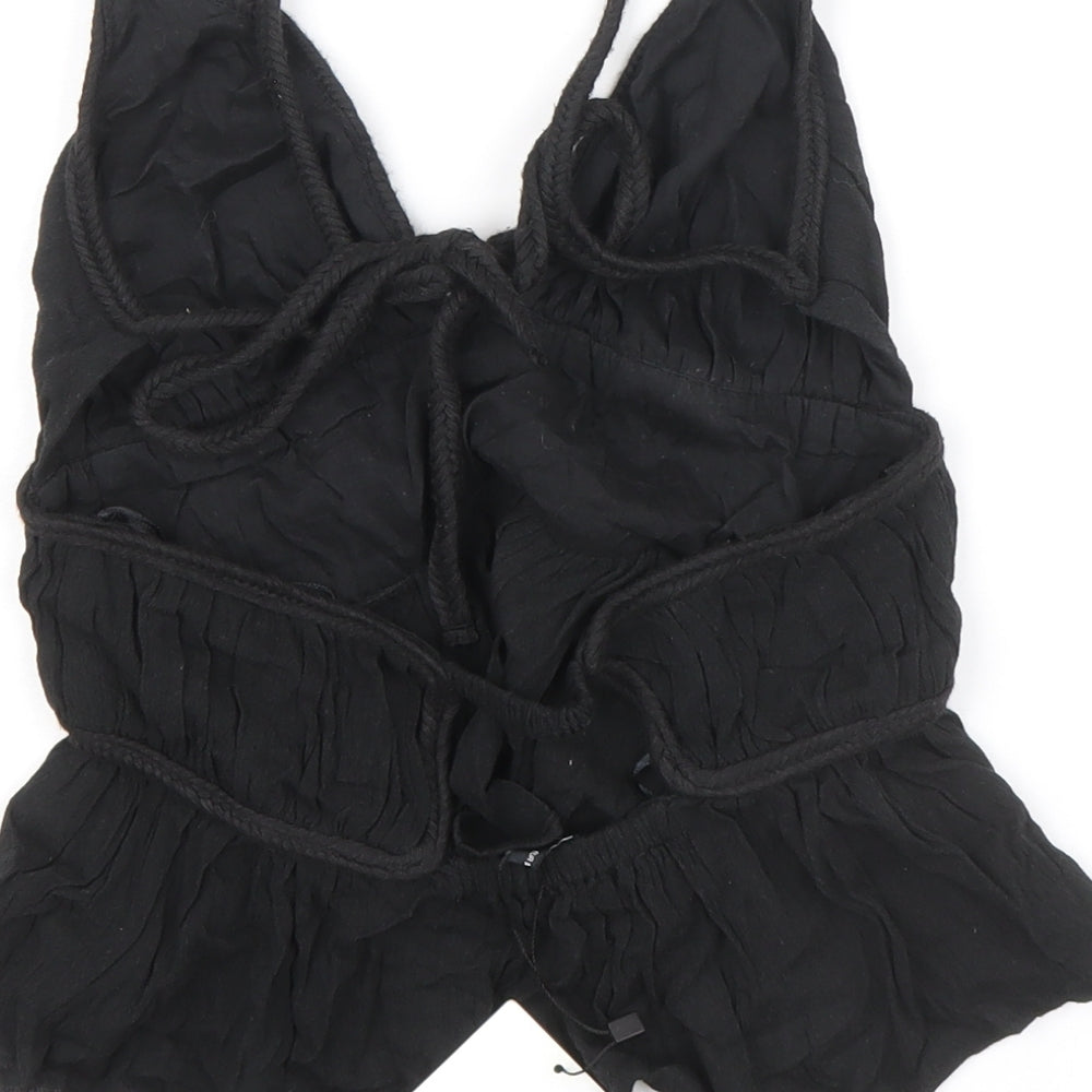 Zara Womens Black Polyester Camisole Tank Size S V-Neck