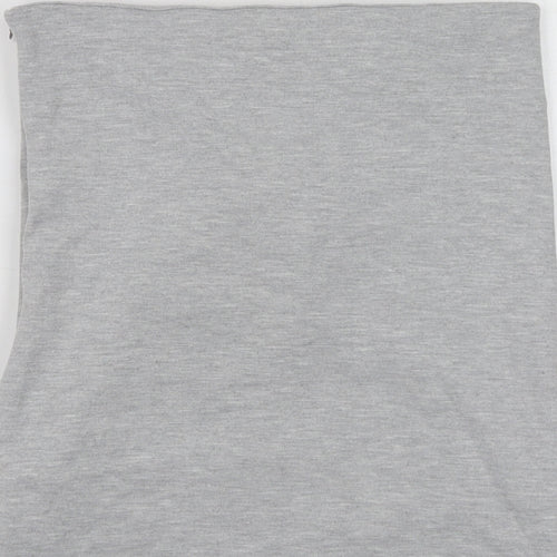 VILA Womens Grey Polyester A-Line Skirt Size S Zip