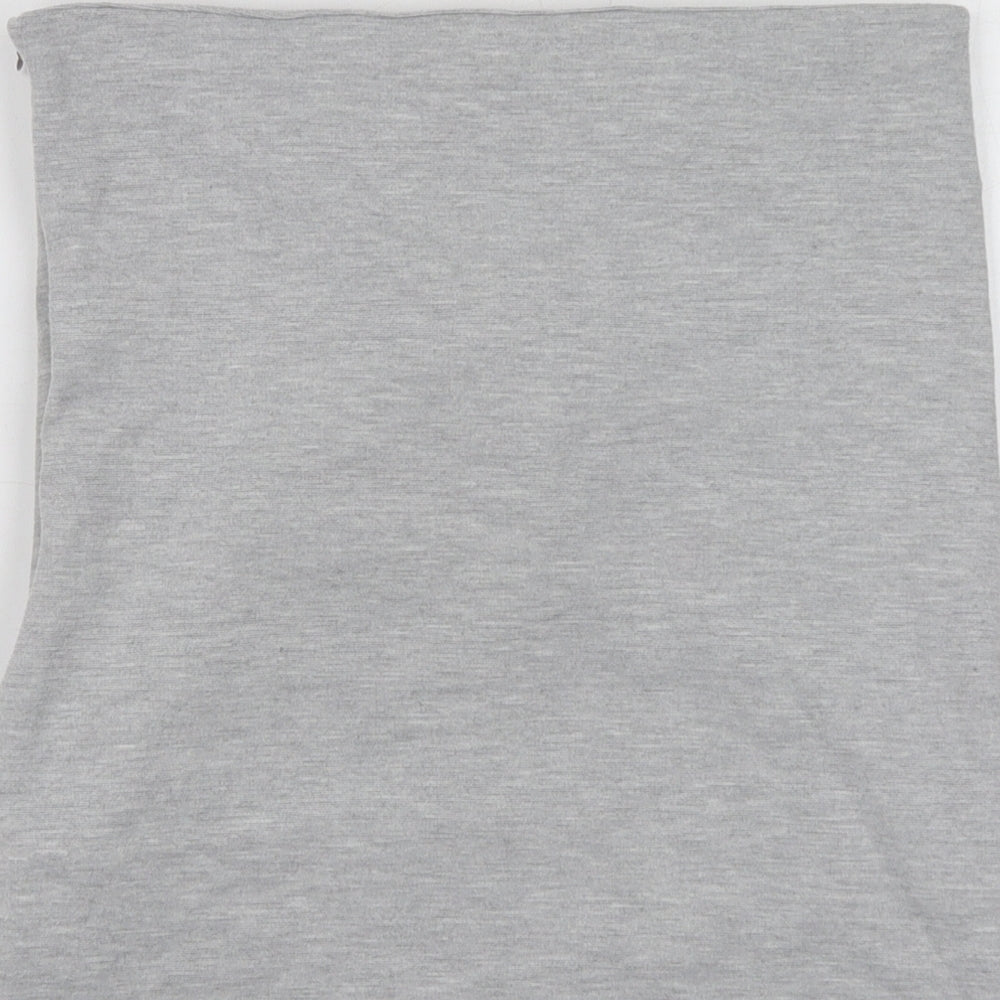 VILA Womens Grey Polyester A-Line Skirt Size S Zip