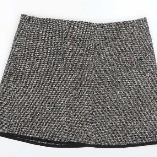 Topshop Womens Multicoloured Acrylic Mini Skirt Size 10 Zip