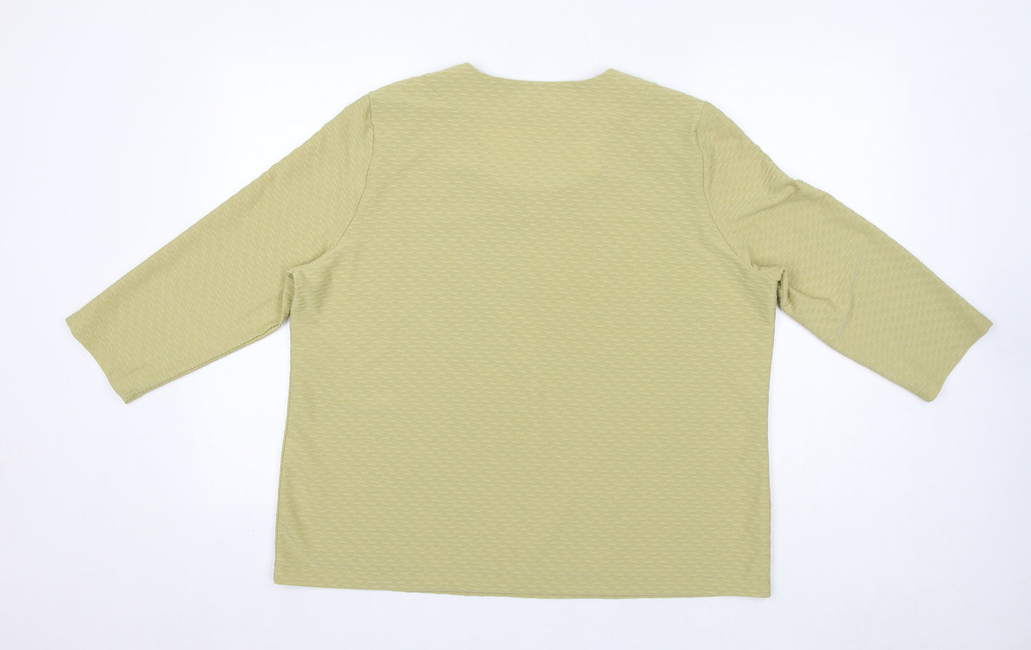 Eastex Womens Yellow Polyester Basic T-Shirt Size 22 Round Neck