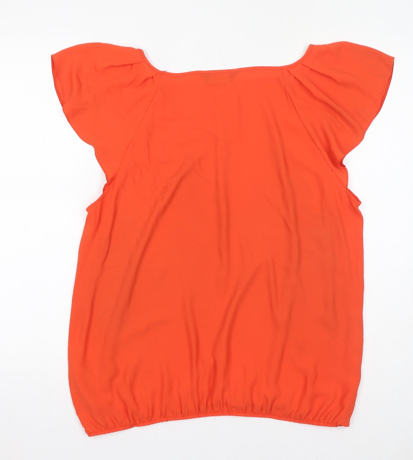 Dorothy Perkins Womens Orange Polyester Basic T-Shirt Size 18 Round Neck
