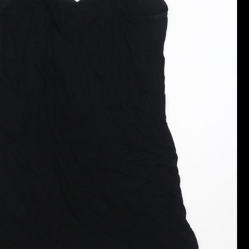 Oasis Womens Black Polyester Basic Tank Size S V-Neck
